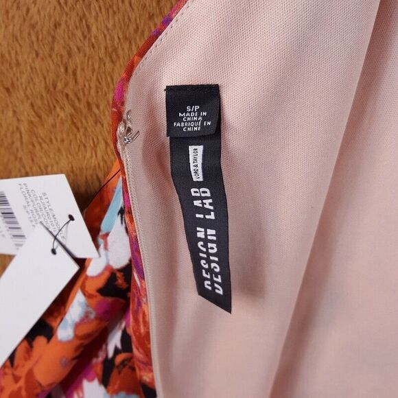 DESIGN LAB Womens Romper Small Pink Floral Sleeveless Tank Shorts Stretch Lined - Picture 5 of 11